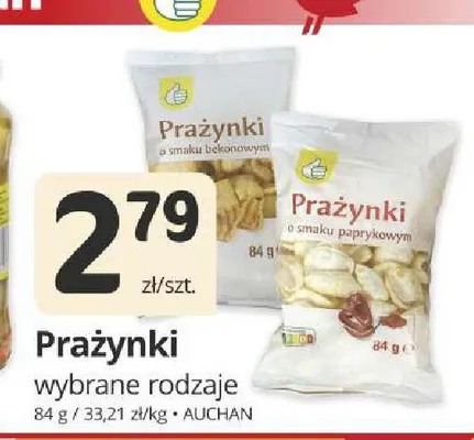 Prażynki o smaku bekonowym Auchan promocja w Marketvita