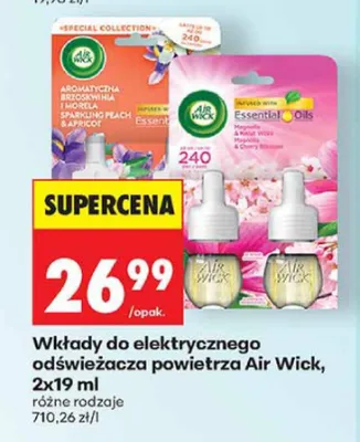 Wkłady do elektrycznego odświeżacza powietrza Air Wick Aromatyczna Brzoskwinia i Morela 2-pak promocja w Biedronka