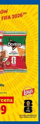 Chipsy tortilla Doritos Mexican Beef Burrito promocja w Lidl