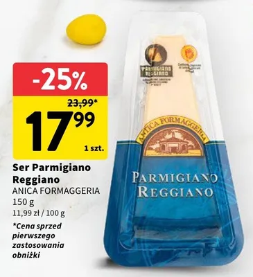 Ser parmigiano reggiano aop Auchan promocja w Intermarche