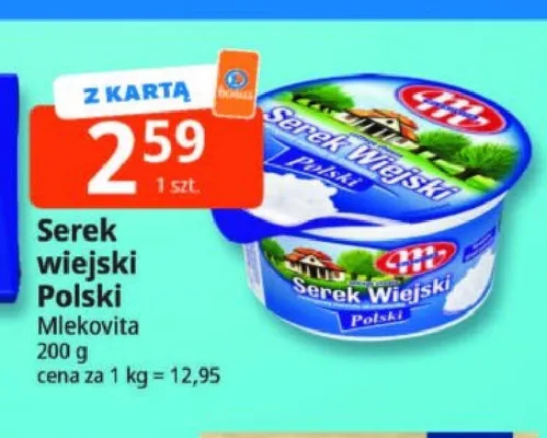 Serek wiejski Polski Mlekovita promocja w Leclerc
