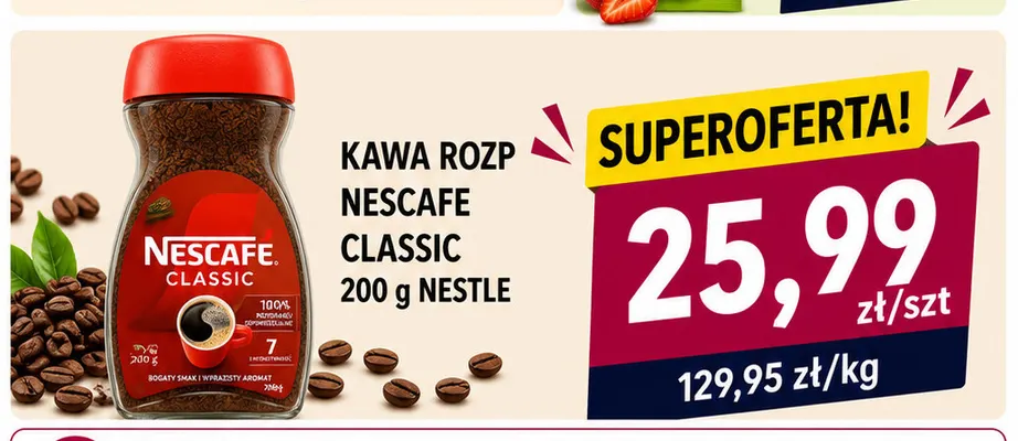 Kawa rozpuszczalna Nescafe Classic promocja w emma MARKET