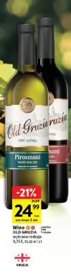 Wino czerwone półwytrawne Old Gruzia Pirosmani promocja w Intermarche