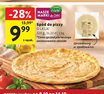 Spód do pizzy O La La! promocja w Intermarche