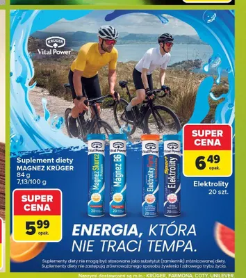 Suplement diety Krüger Vital Power Magnez + Skurcz promocja w Carrefour