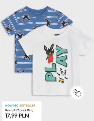 Koszulki dziecięce Bing 2-pak promocja w Sinsay