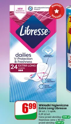 Wkładki higieniczne Extra Long promocja w Dino