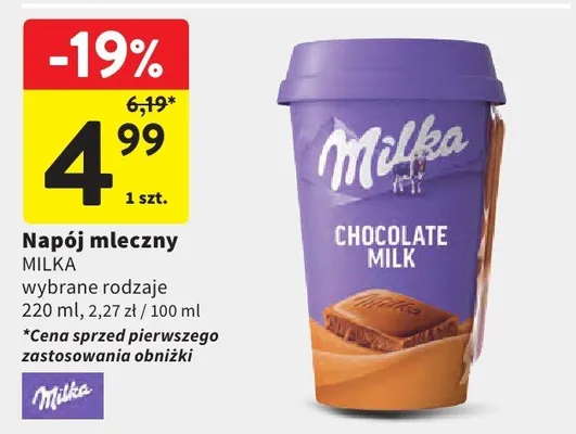 Napój mleczny Milka wybrane rodzaje promocja w Intermarche