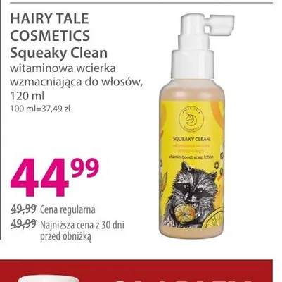 Wcierka do włosów HAIRY TALE COSMETICS Squeaky Clean witaminowa wzmacniająca promocja w Hebe