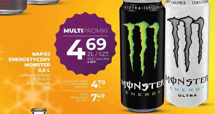 Napój energetyczny Monster Energy promocja w Duży Ben