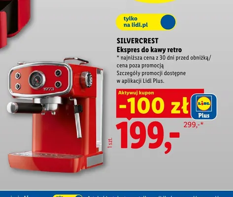 Ekspres do kawy retro Silvercrest promocja w Lidl