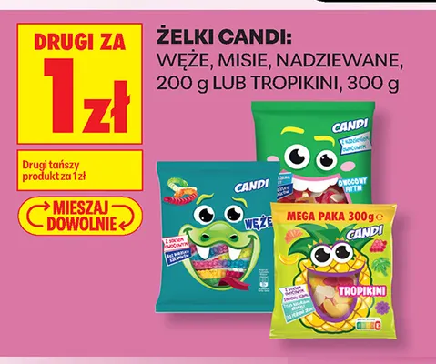 Żelki Candi Tropikini promocja w Biedronka