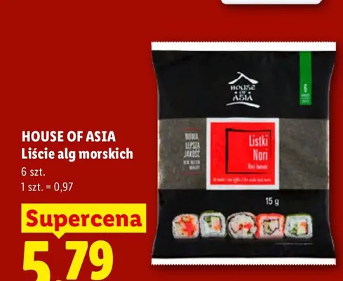 Liście alg morskich House of Asia promocja w Lidl