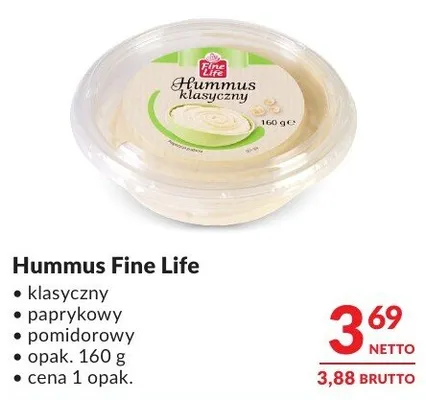Hummus Fine Life promocja w Makro