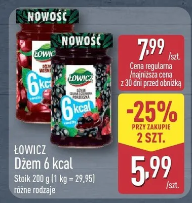 Dżem 6 kcal promocja w Aldi