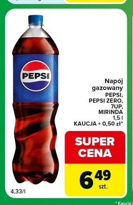 Napój gazowany Pepsi Zero promocja w Carrefour Express