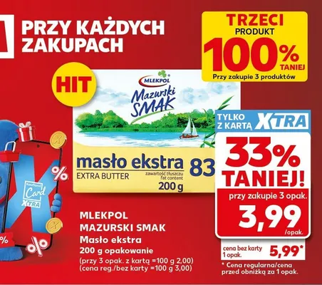 Masło ekstra Mlekpol Mazurski Smak promocja w Kaufland
