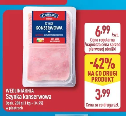 Szynka konserwowa Wędliniarnia promocja w Aldi