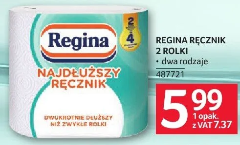 Ręcznik Regina 2 rolki promocja w Selgros