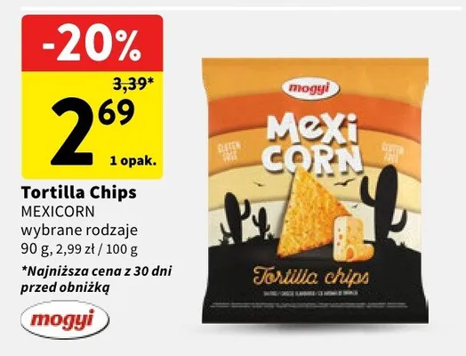 Tortilla chips Mexicorn wybrane rodzaje promocja w Intermarche