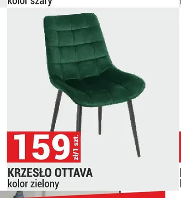 Krzesło Ottava zielone promocja w Merkury Market