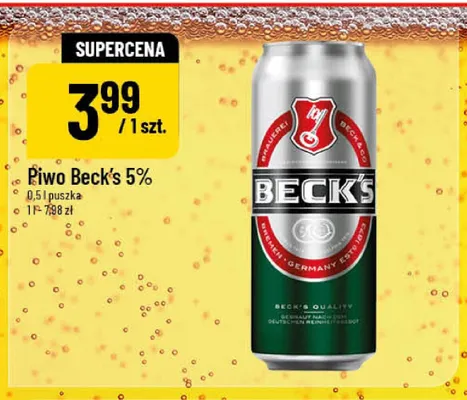 Piwo Beck's 5% promocja w POLOmarket