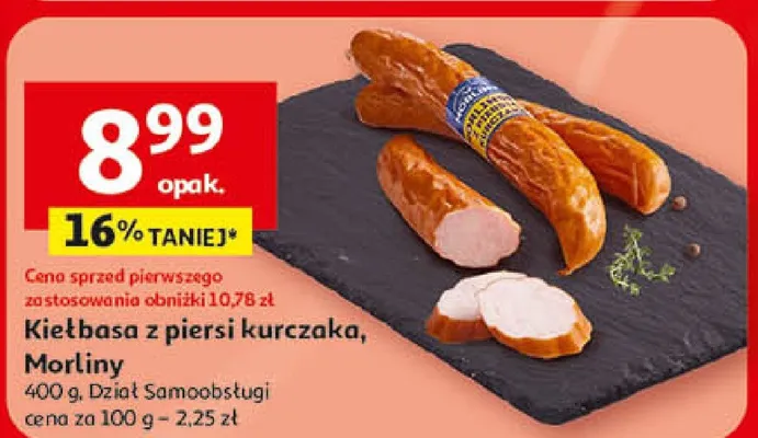 Kiełbasa z piersi kurczaka promocja w Auchan