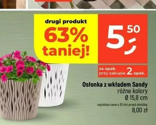 Osłonka z wkładem Sandy Ø 15,8 cm promocja w Dealz