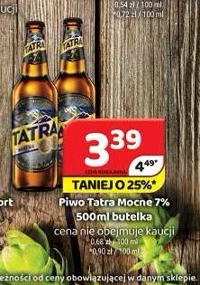 Piwo Tatra Mocne 7% promocja w Delfin