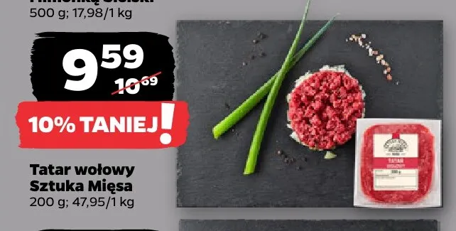 Tatar wołowy Sztuka Mięsa promocja w Netto