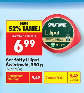 Ser żółty Liliput Światowid promocja w Biedronka
