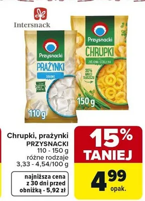 Chrupki, prażynki różne rodzaje promocja w Carrefour