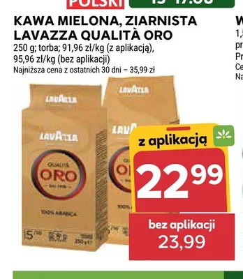 Kawa mielona Lavazza Qualità Oro promocja w Stokrotka