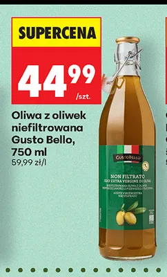 Oliwa z oliwek niefiltrowana Gusto Bello promocja w Biedronka