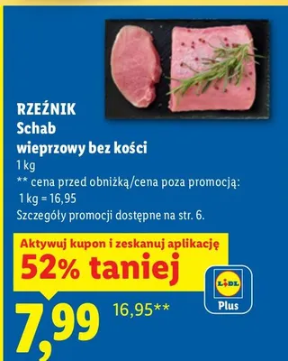 Schab wieprzowy bez kości promocja w Lidl
