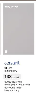 Blat łazienkowy Cersanit promocja w Castorama