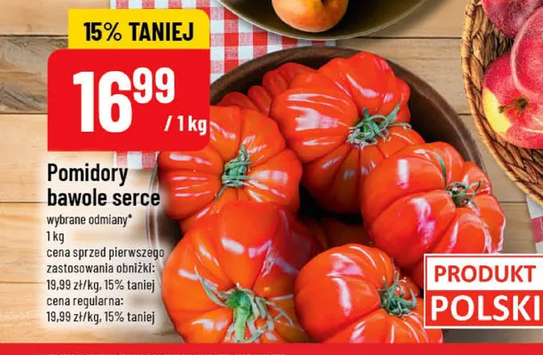 Pomidory bawole serce polskie promocja w POLOmarket