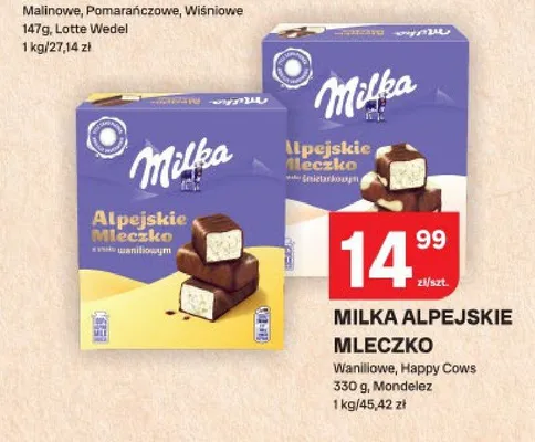 Alpejskie Mleczko Milka Waniliowe promocja w Chorten