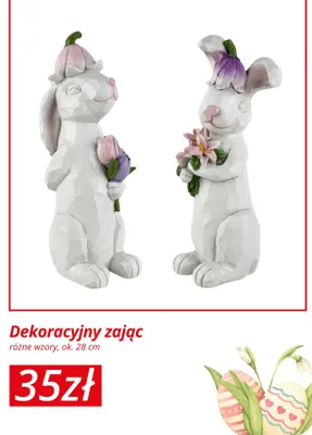 Dekoracyjny zając różne wzory promocja w KiK