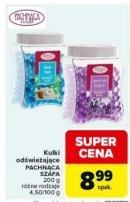 Kulki odświeżające szafa świeże pranie promocja w Carrefour Market