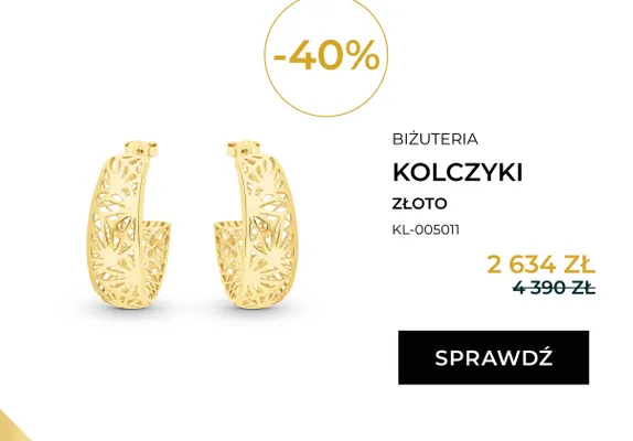 Kolczyki złote Briju Auri promocja w Briju