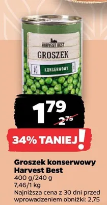 Groszek konserwowy Harvest Best promocja w Netto