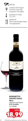 Wino Borghetto Chianti DOCG czerwone wytrawne promocja w Kaufland