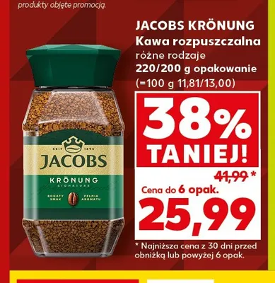 Kawa rozpuszczalna Jacobs Krönung promocja w Kaufland