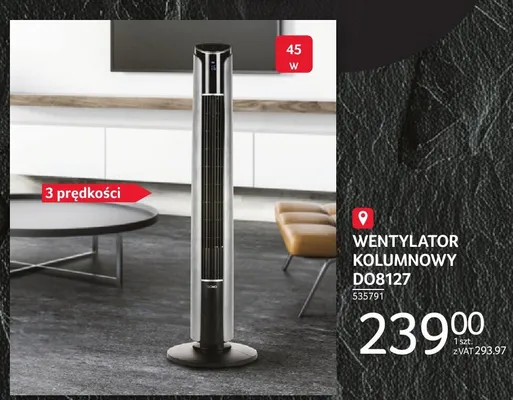 Wentylator kolumnowy DO8127 45W promocja w Selgros