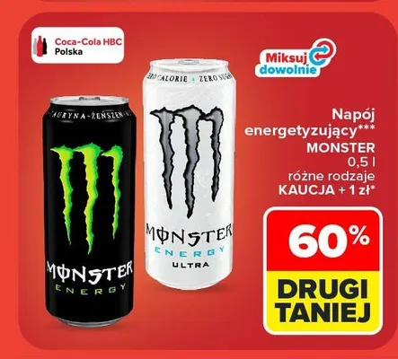 Napój energetyzujący Monster Energy promocja w Carrefour