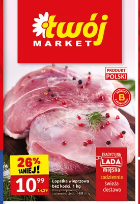 Łopatka wieprzowa bez kości promocja w Twój Market