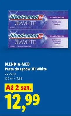Pasta do zębów 3D White promocja w Lidl