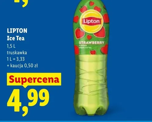 Napój Lipton Ice Tea truskawka 1,5l promocja w Lidl