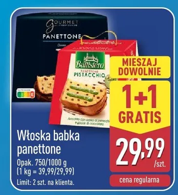 Babka włoska panettone promocja w Aldi